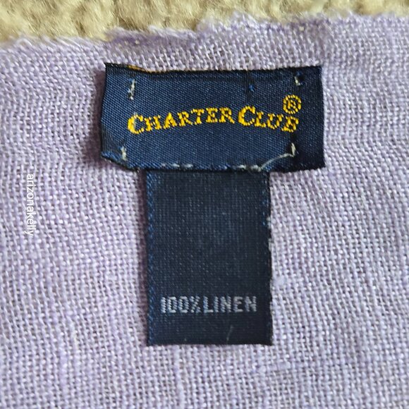 Lavender Linen Scarf Purple Charter Club - Picture 6 of 9